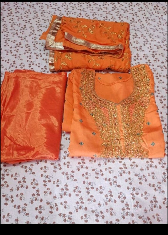 Orange Kurti Set