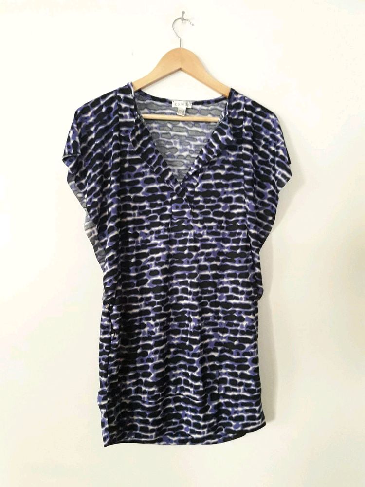 Women Navy Blue Printed Top