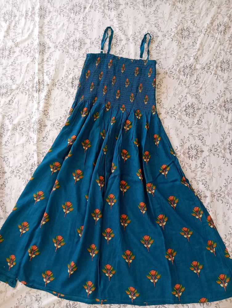 Casual Dress (Blue Floral)