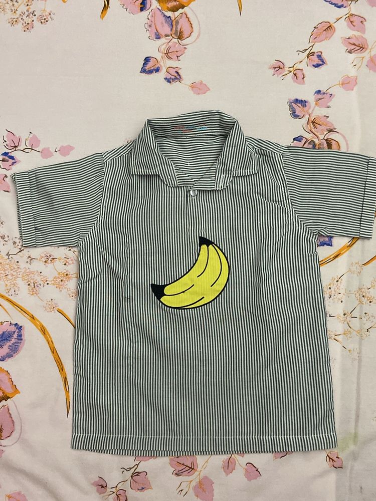 Kids Shirt Striped With Banana