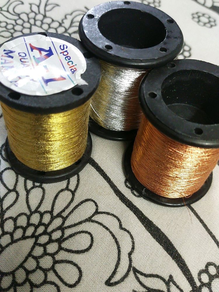 Thread Silver Gold And copper For Embroidery