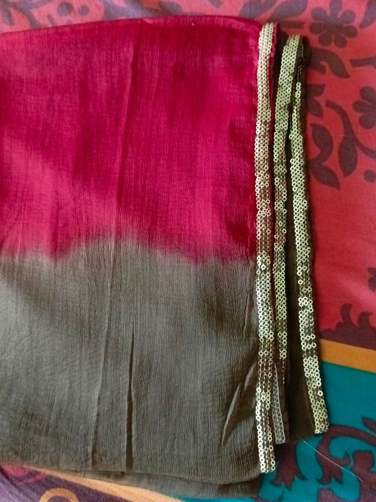 Green And Maroon Dupatta