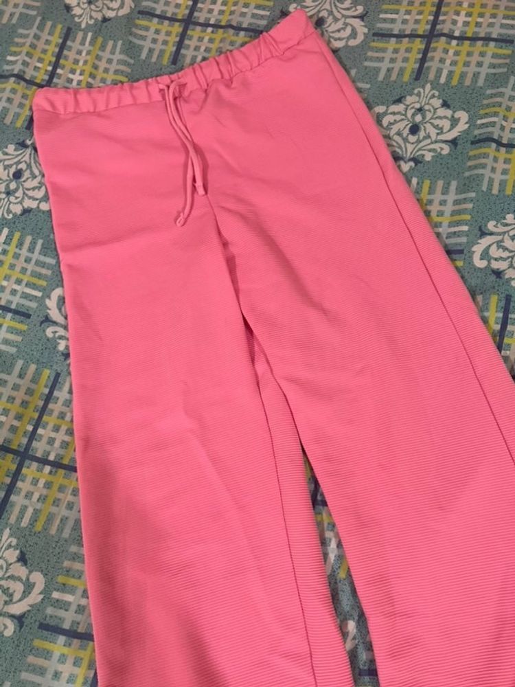 Pink Boot Cut Trousers