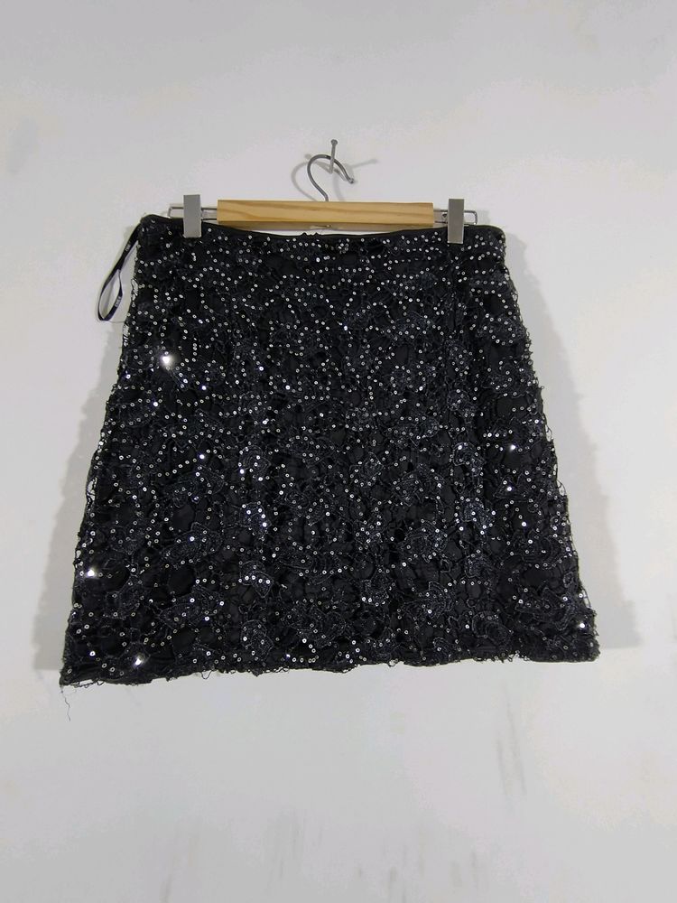 Black Sequence Skirt (Women's)