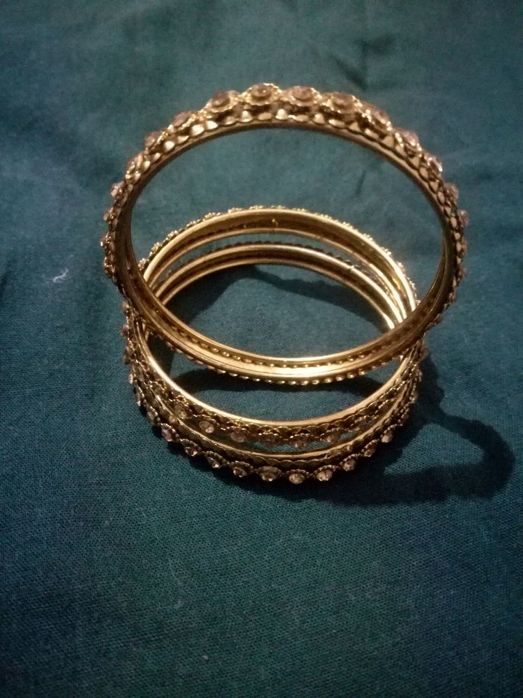 Golden Stylish Bangles Women And Girls