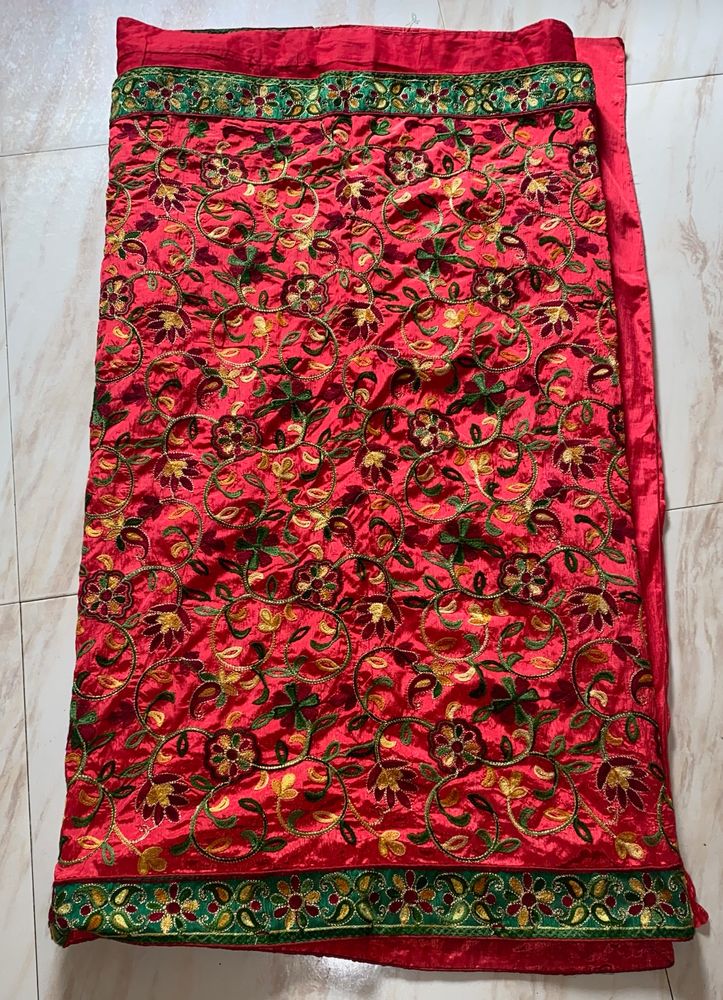 Red Handwork Saree