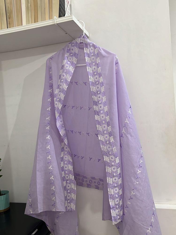 embroidered shawl pure cotton