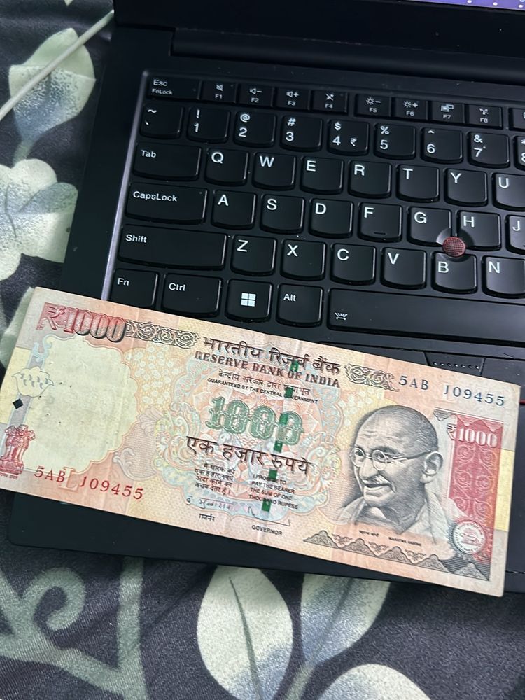 1000 Rupees Note For Sumit