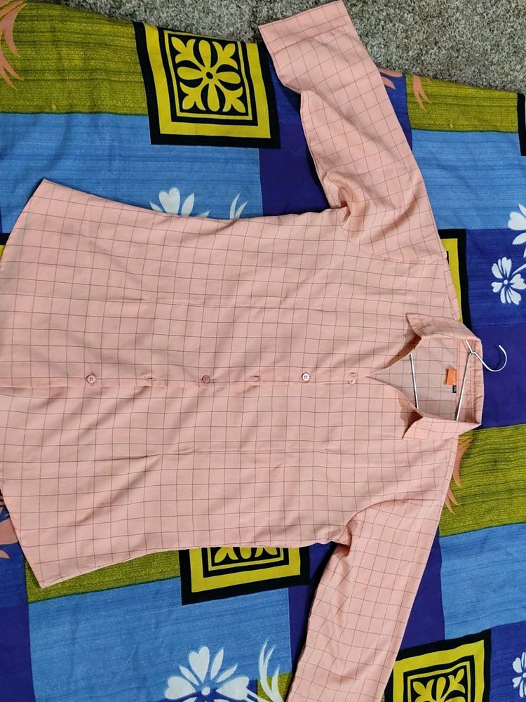 Light Pink Formal Check Shirt