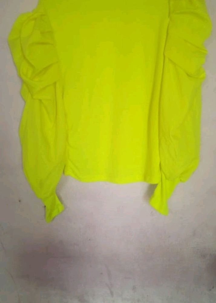 Neon Turtle Neck Top