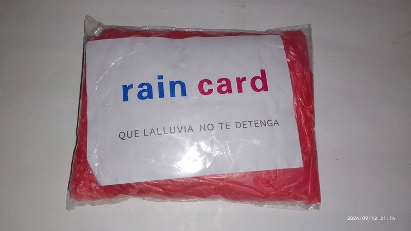 Emargency Rain Protection Card