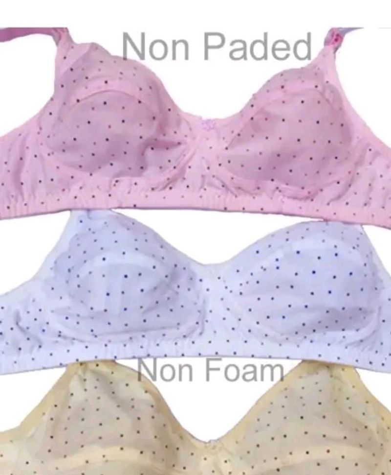 New  Bra Comvo Of 3 Non Padded