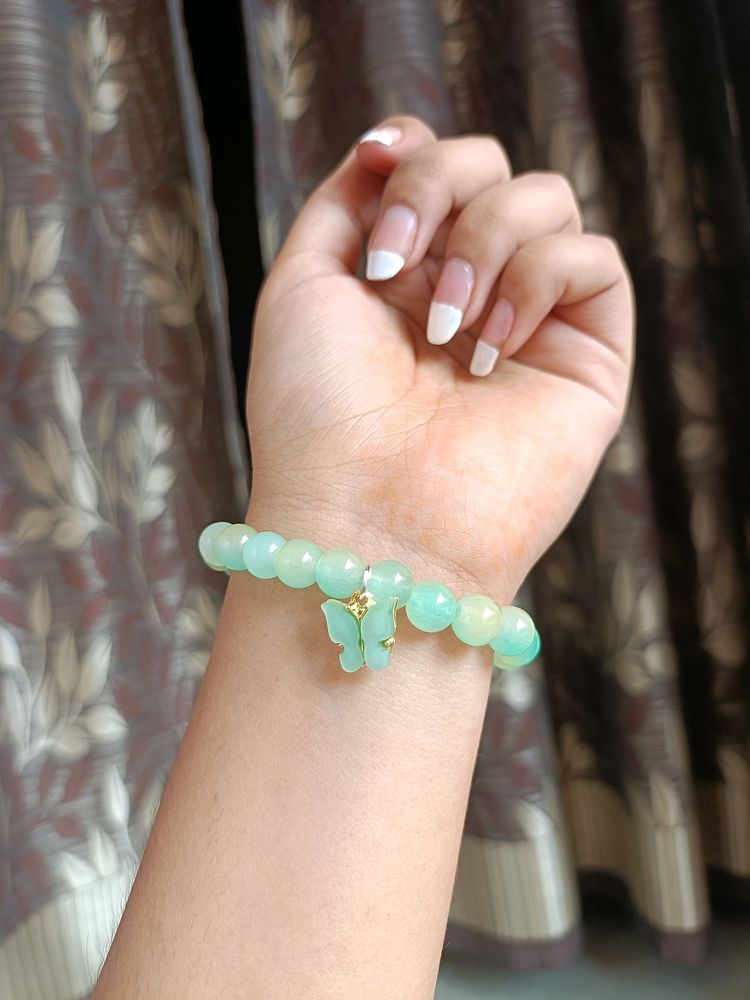 Mint Green Butterfly Bracelet New