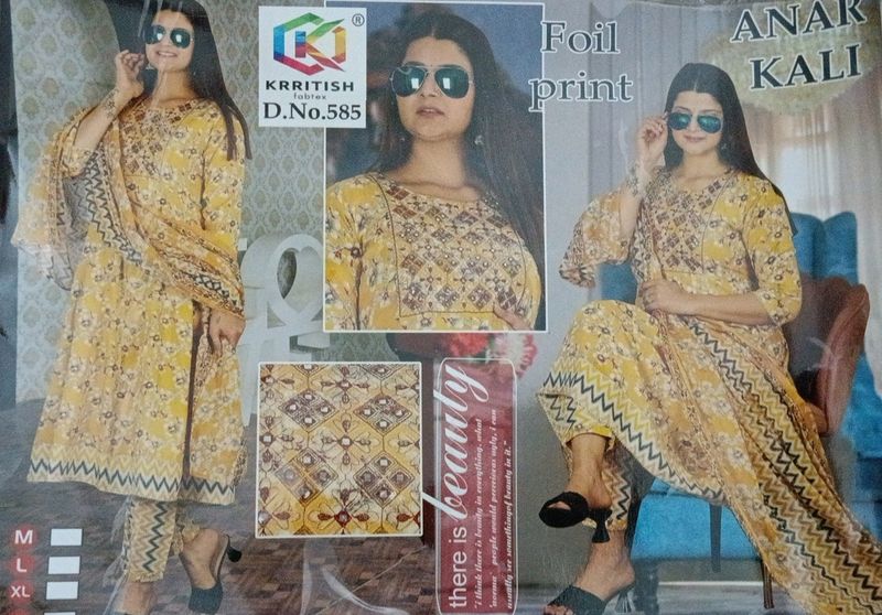 Cotton Anarkali Kurti Set