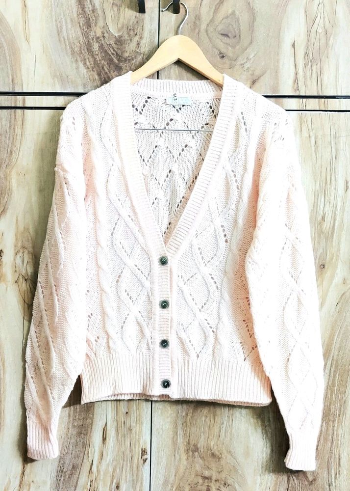 Peach Colour Designer Cardigan Size-40