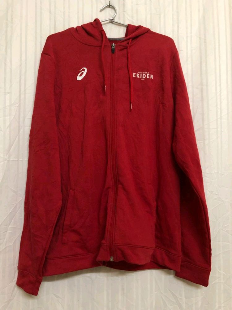 Asics Red Full Zip Jacket