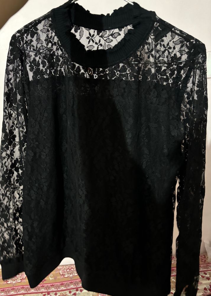 Black georgette Top