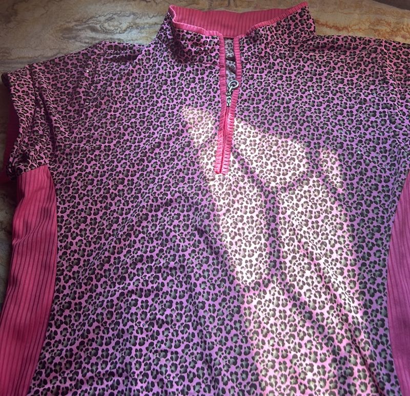 Sequin Pink Top Cheetah Print In Brownpink