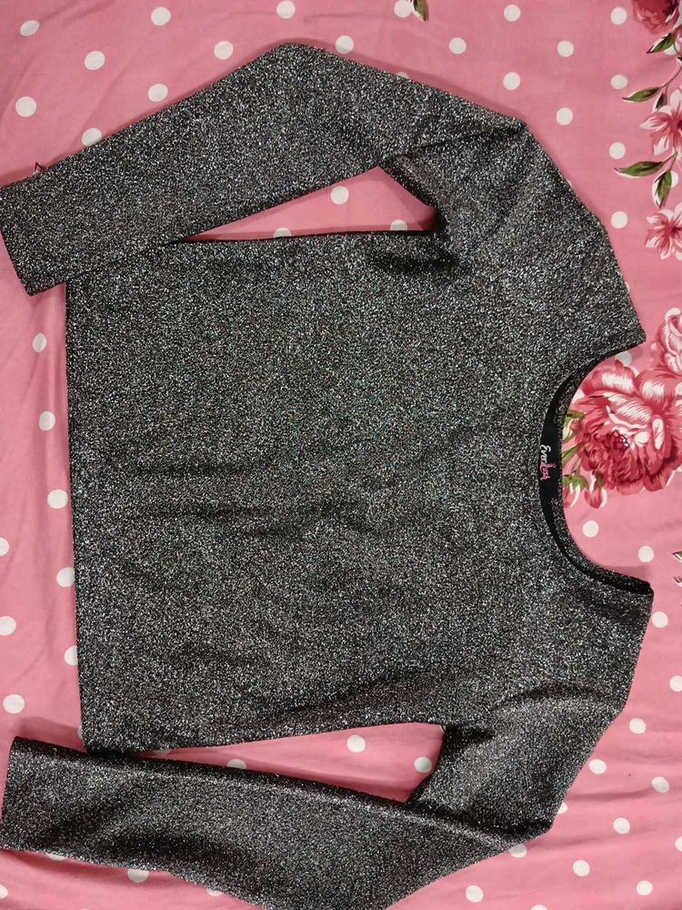 Long Sleeve Shimmery Top