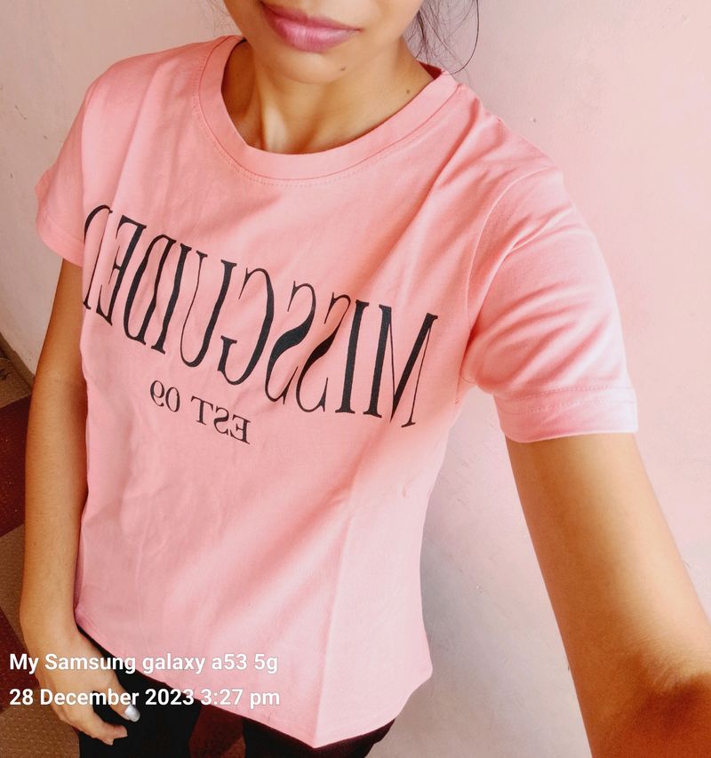 Zara T Shirt For Women's Coral