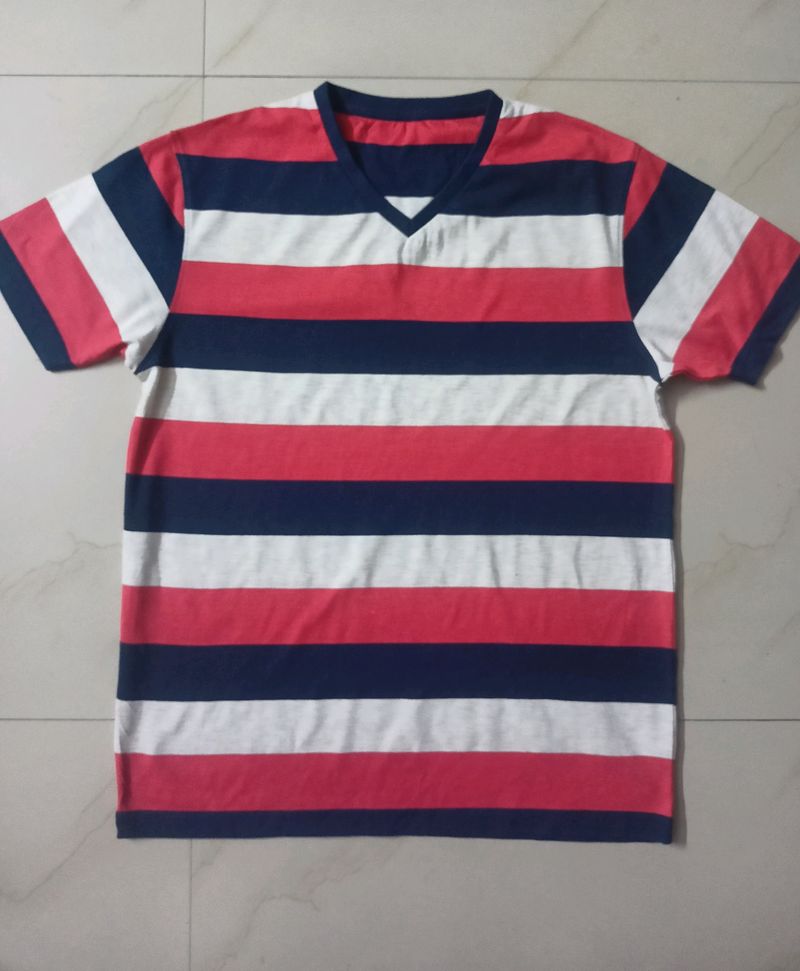 Mens Regular Strips Tshirt