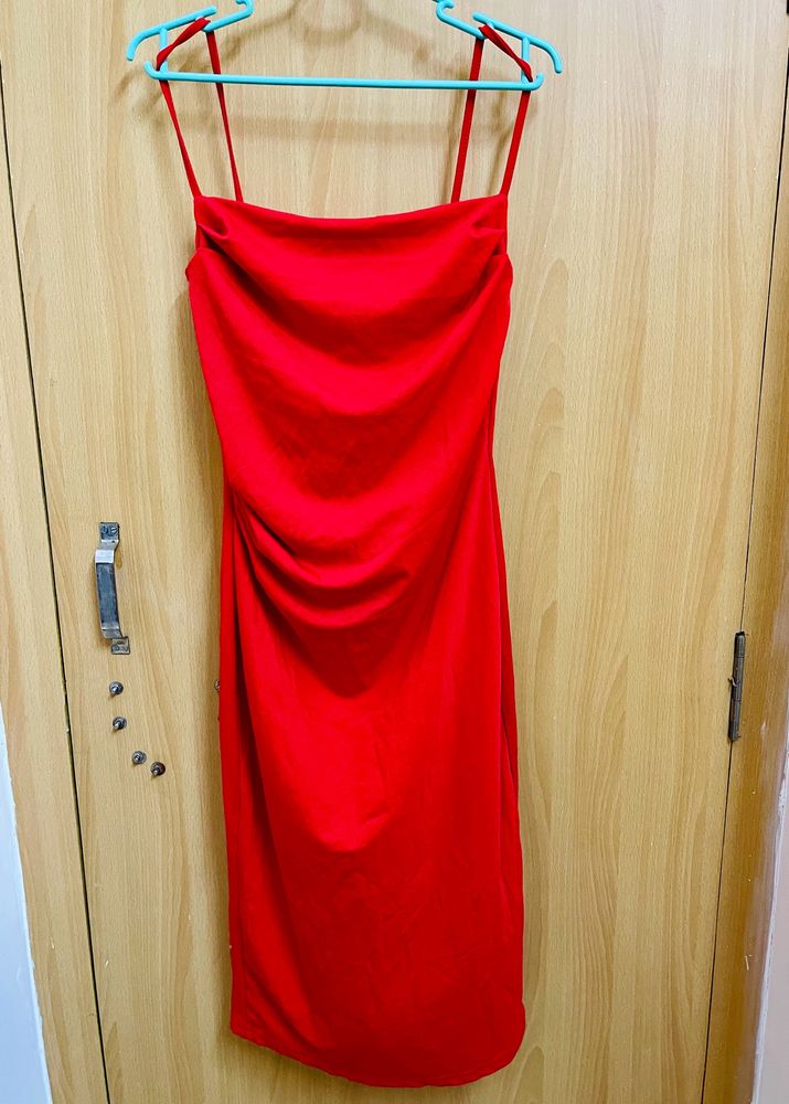 Urbanic Red Midi Bodycon