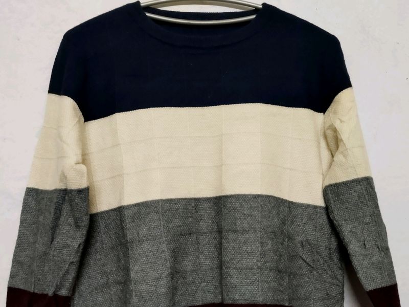 Colour Block Pullover For Men