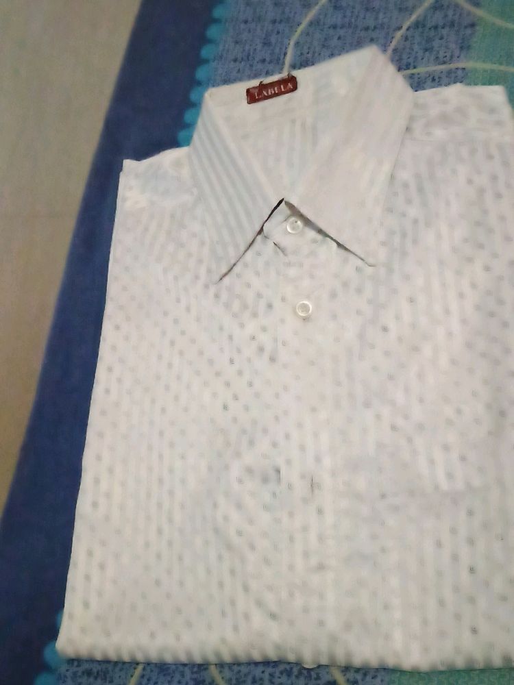 Shirt With Shinning Strips Good Condition