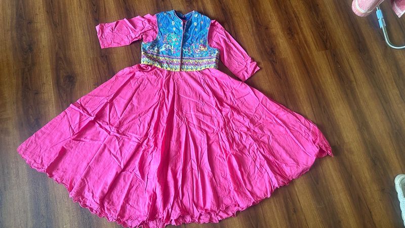 Anarkali kurta jacket dupatta for girl 8-9yrs old