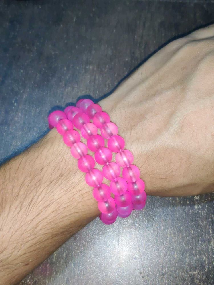 Pink Bracelet With Aesthetic Designs