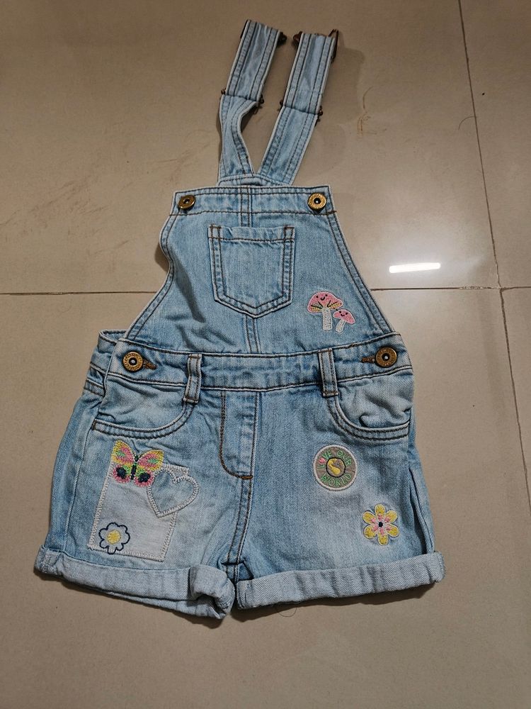 Denim Dungaree For 3-4 Year Old