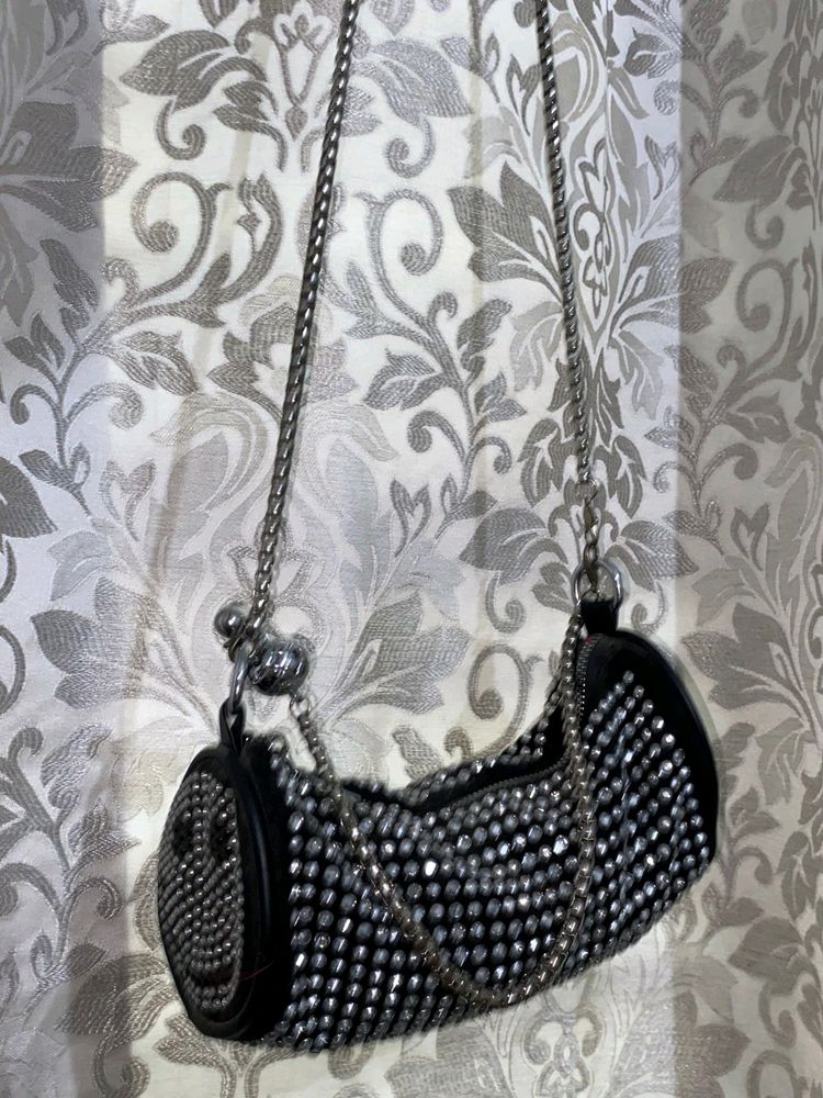 Black Rhinestone Dazzling Bag