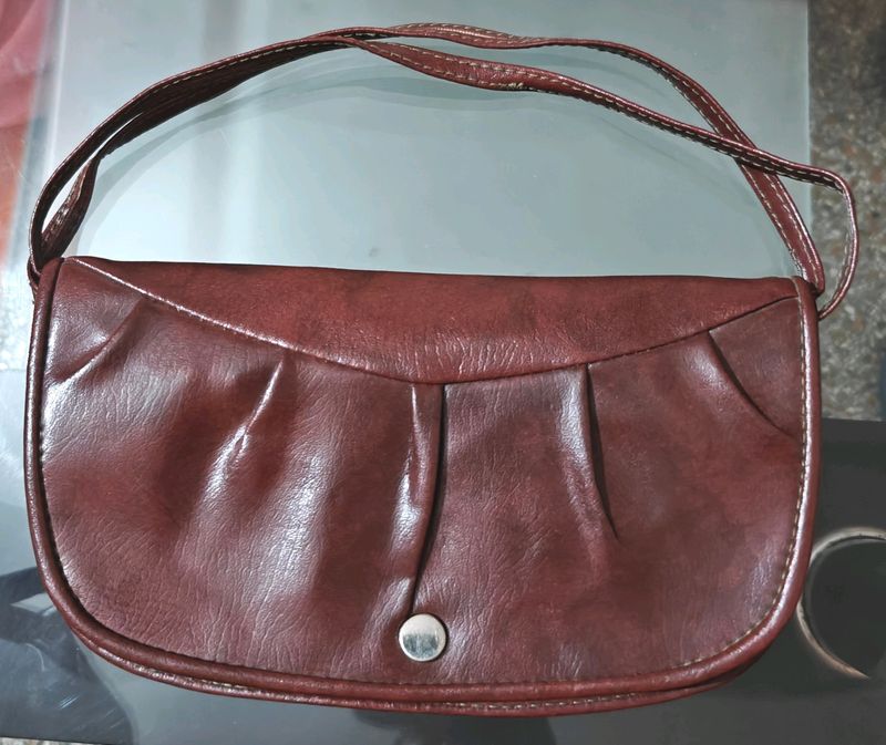 Vintage Coffee Brown Sling Bag