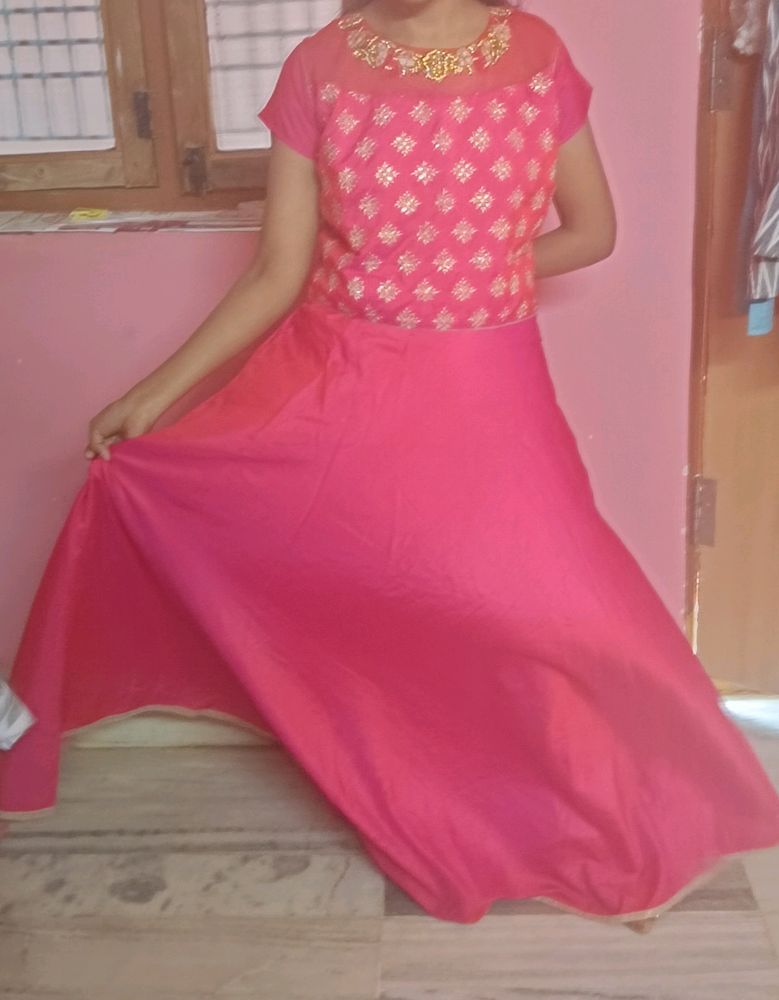 Pink Long Frock