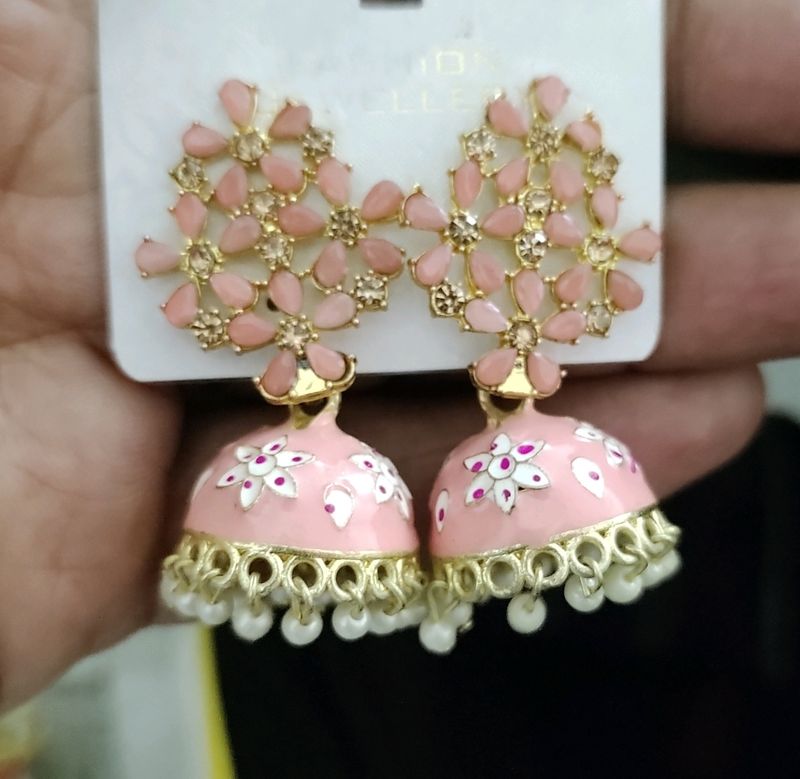 Big Size Beautiful Pink 🩷 Colour JHUMKA