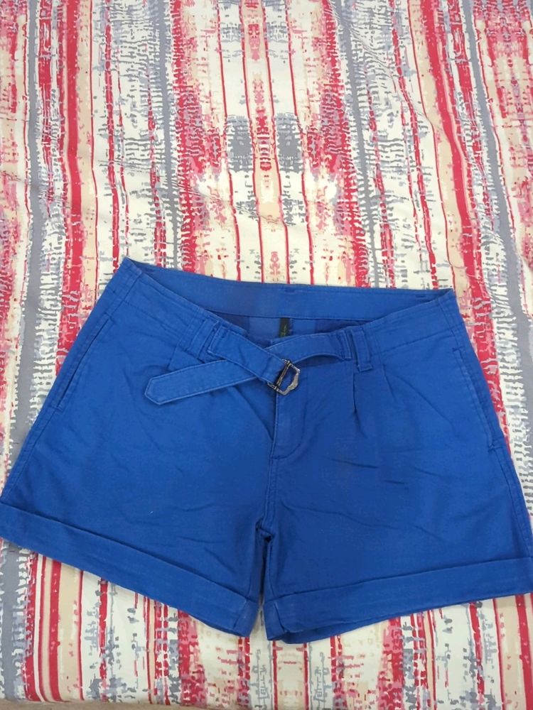 United Colors Of Benetton Blue Shorts