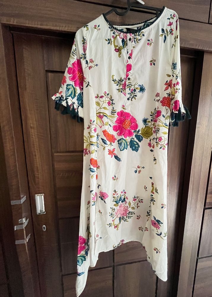 Floral print tunic kurta