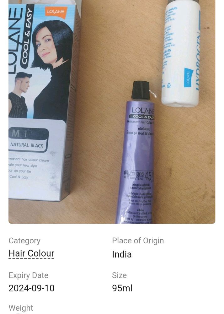 Imported Hair Color Black M1