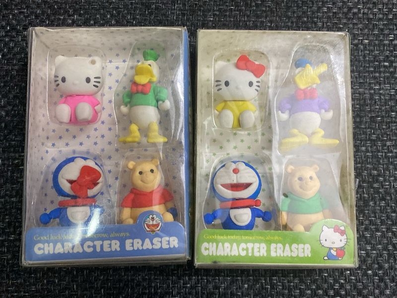 Pack Of 2 Character Erasers Hello Kitty