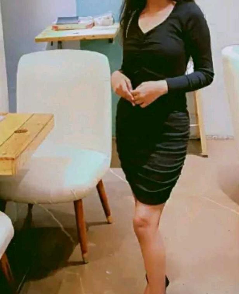 black mini bodycorn dress