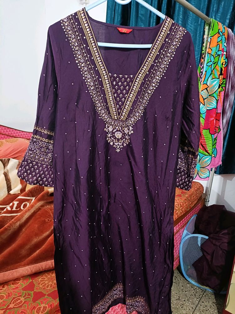 Pretty Purple W Kurta