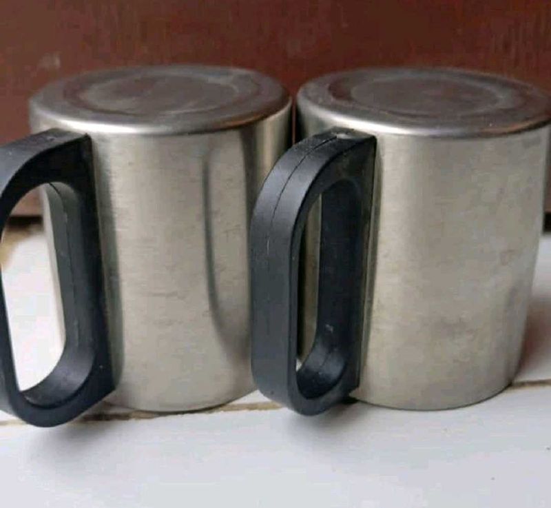 New/Unused Set Of Two Stainless Steel Mug