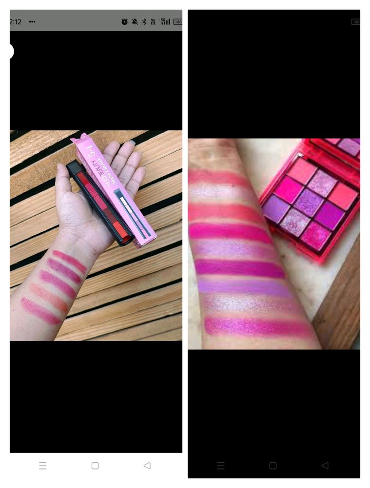 Huda Beauty Eyeshadow N Lipstick