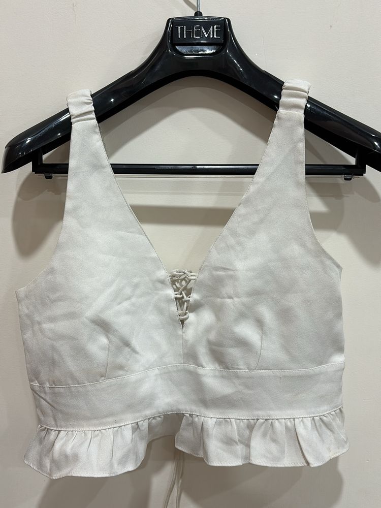 White Crop Top Or Blouse