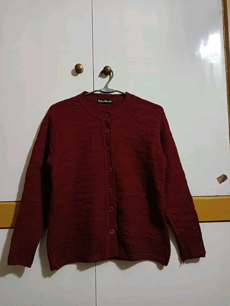 Maroon Cardigan