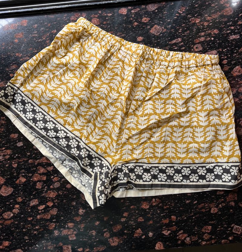 Printed cotton shorts