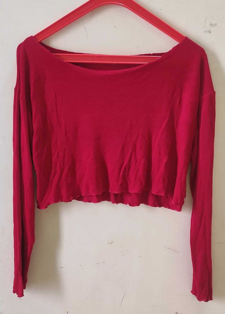 ✨Pretty Red Off Shoulder Top For Ladies✨