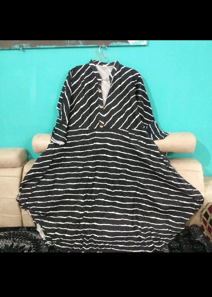 New Black Stripes Kurti