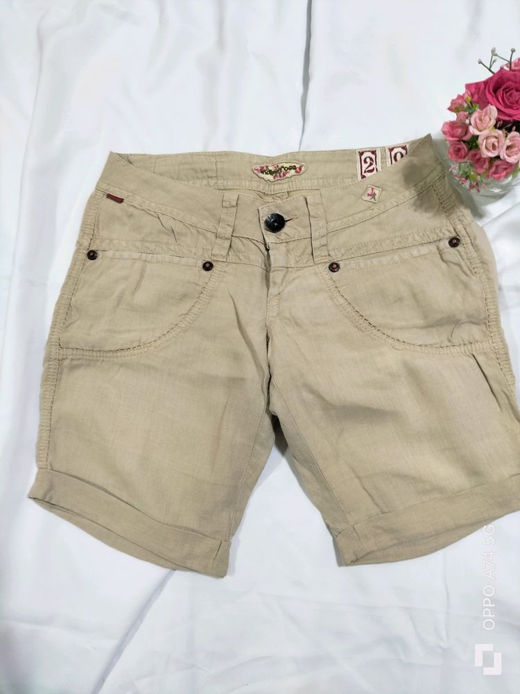 Cotton Blend Half Pant