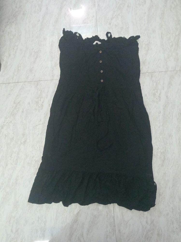 Black Off Solder Dress